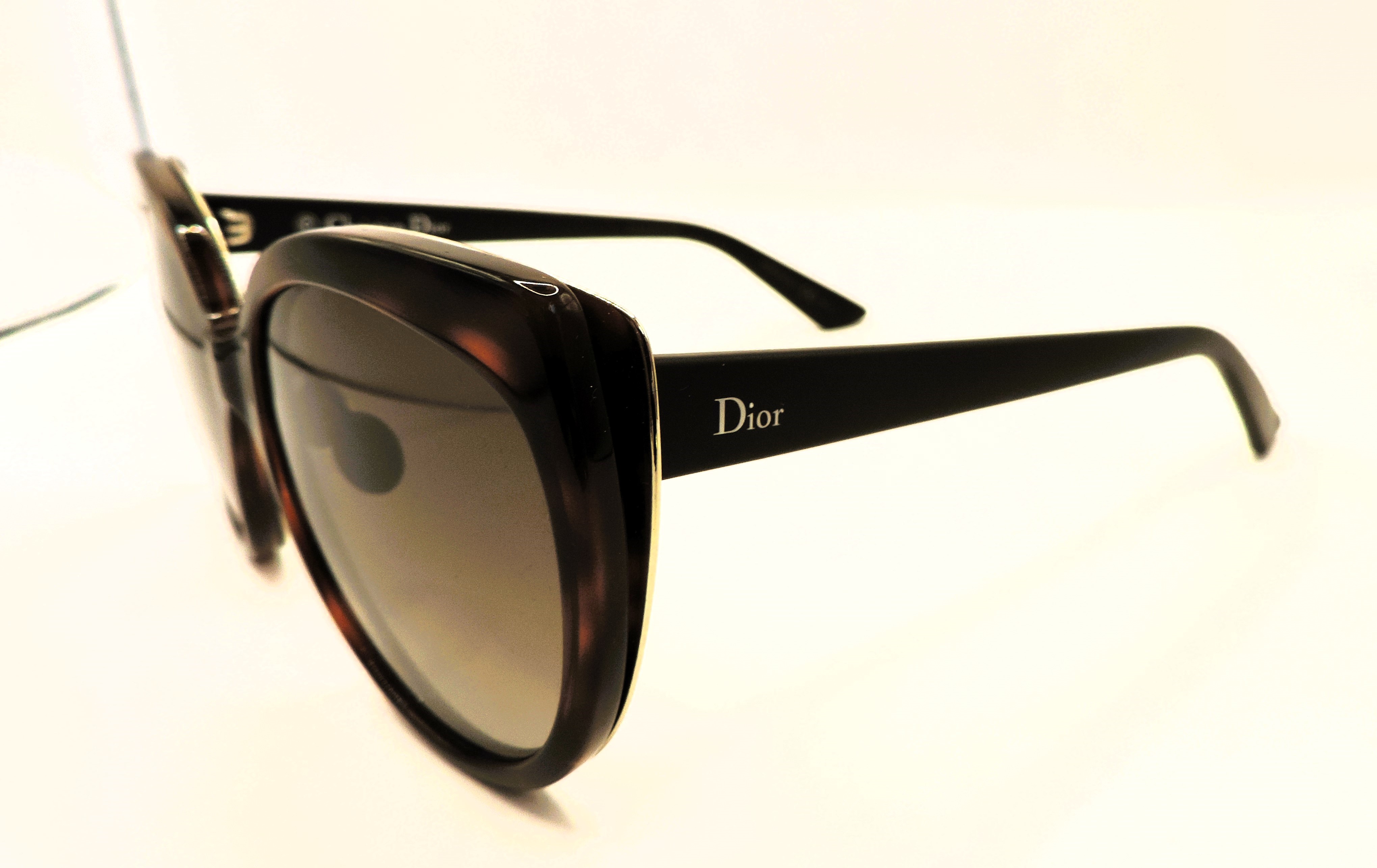 Christian Dior DIORIFIC Havanah Gold Sunglasses 3BZHA New With Box & Case - Image 5 of 17