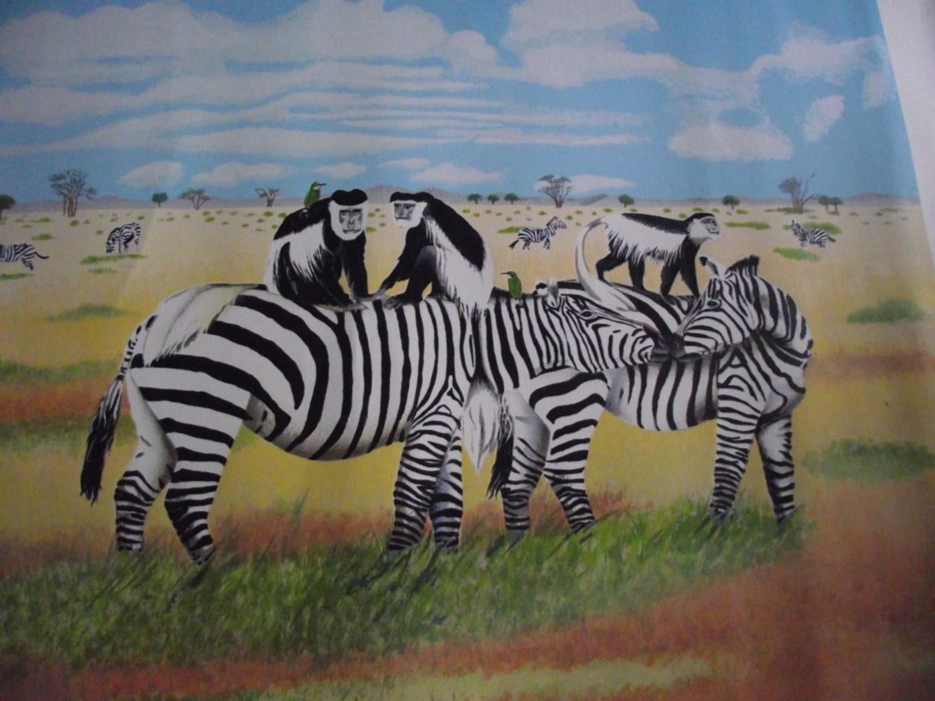 E.B. Watts - Ltd. Edition Print - 39/200 - Zebras and Colobus Monkeys - 20th Century - Image 2 of 13