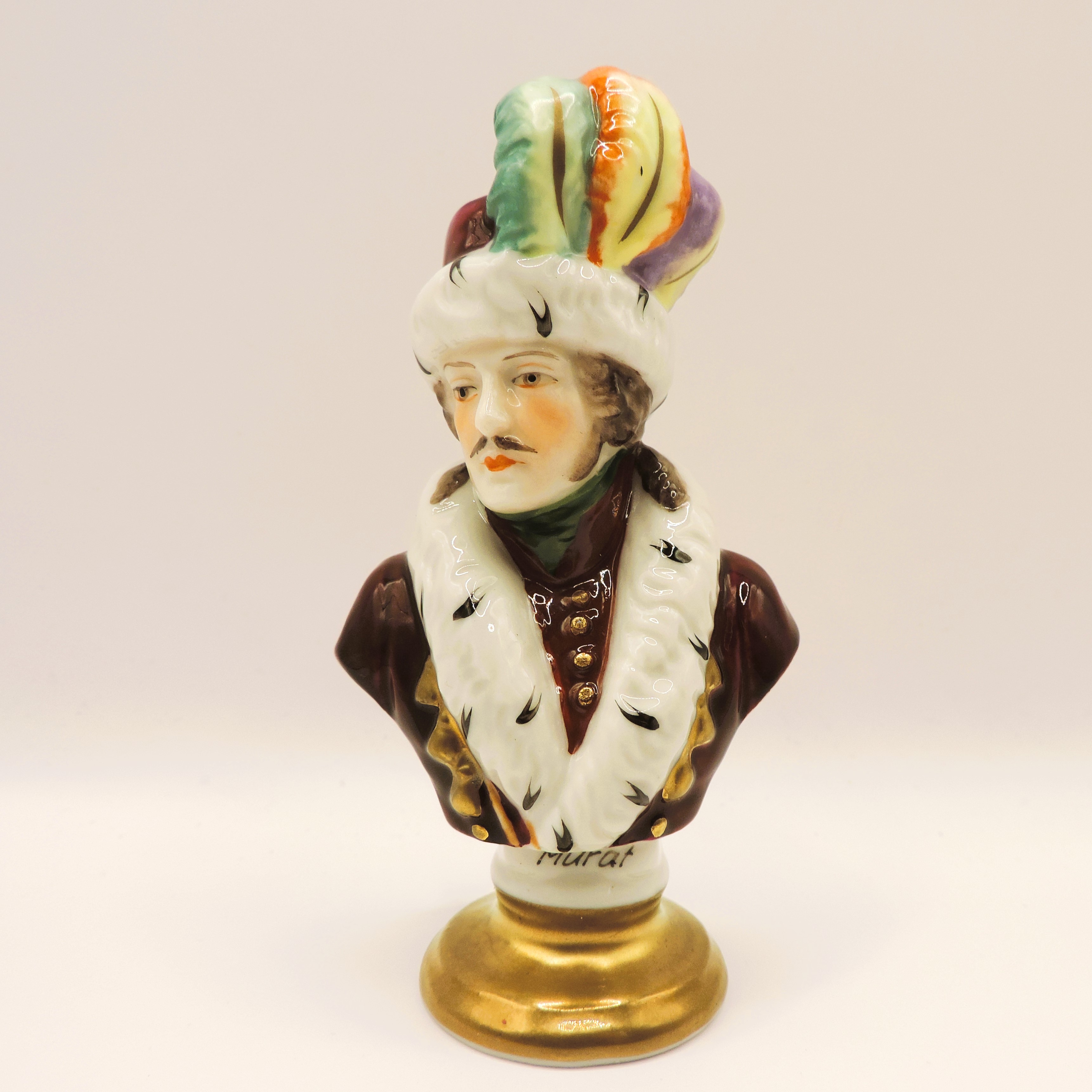 Rudolf Kammer Volkstedt Miniature Porcelain Bust of Napoleonic General Murat - Image 2 of 9