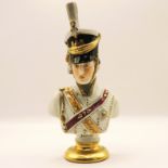 Rudolf Kammer Volkstedt Miniature Porcelain Bust of Napoleon General Jean-Andoche Junot