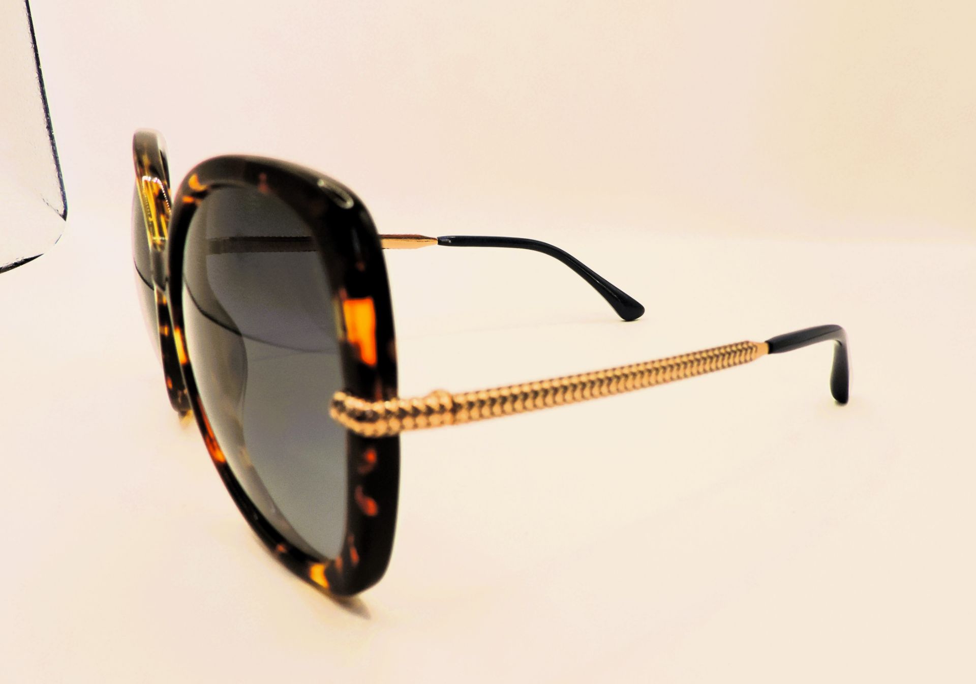 Jimmy Choo Tortoiseshell Framed Sunglasses 0861GB With Case New - Image 5 of 14