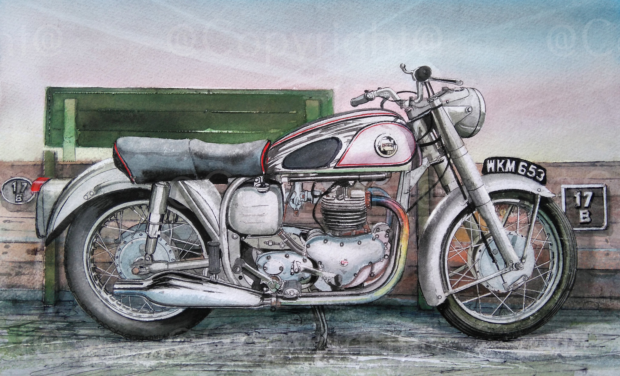 The Norton Model 99-Dominator 600 1950's Extra Large Metal Wall Art.