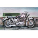 The Norton Model 99-Dominator 600 1950's Extra Large Metal Wall Art.