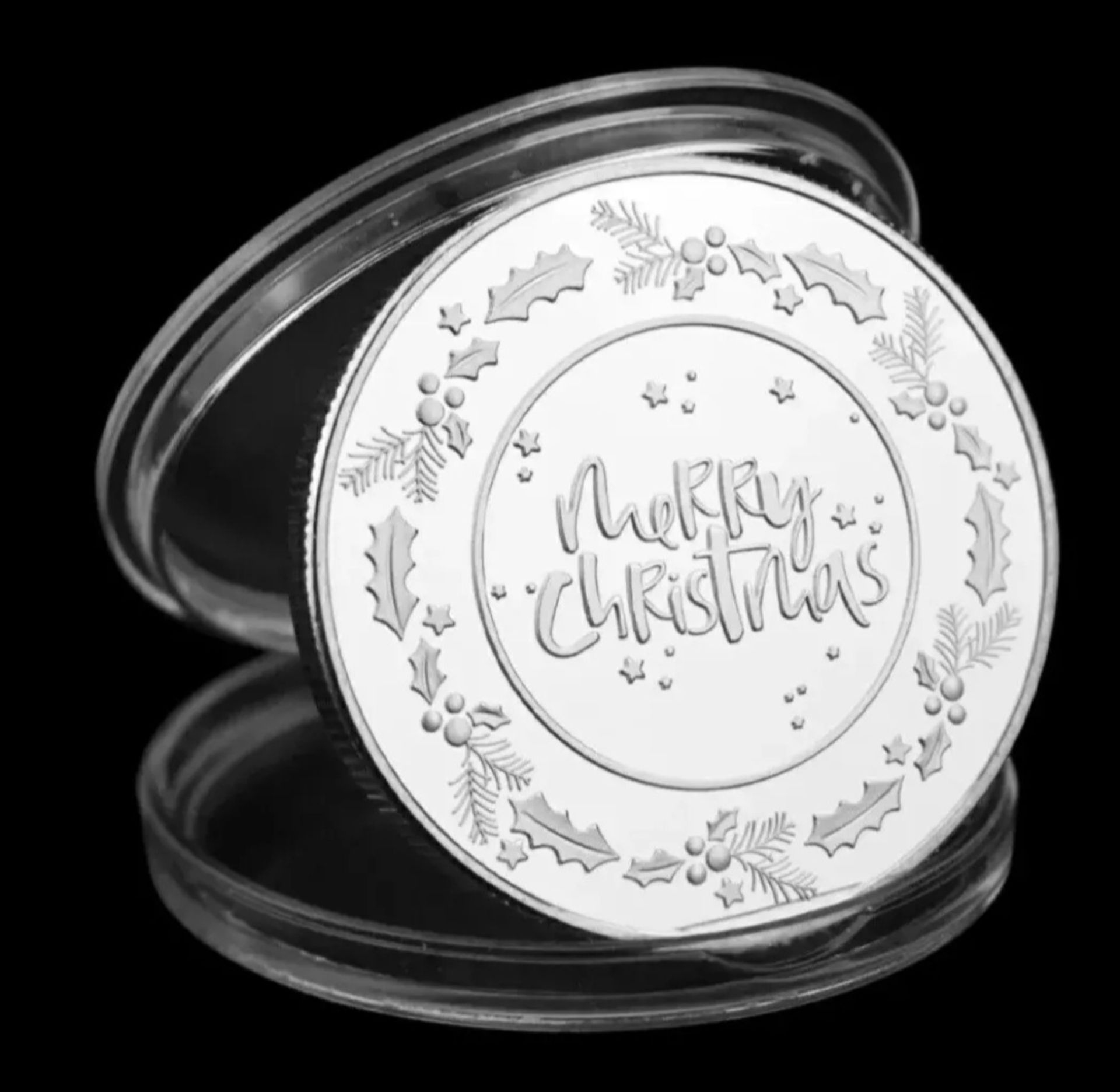 Santa Merry Christmas Silver Plated Commemorative Coin - Image 2 of 2