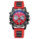 Samuel Joseph Limited Edition Multi Functional Red Mens Watch - Free Delivery & 2 Year Warranty