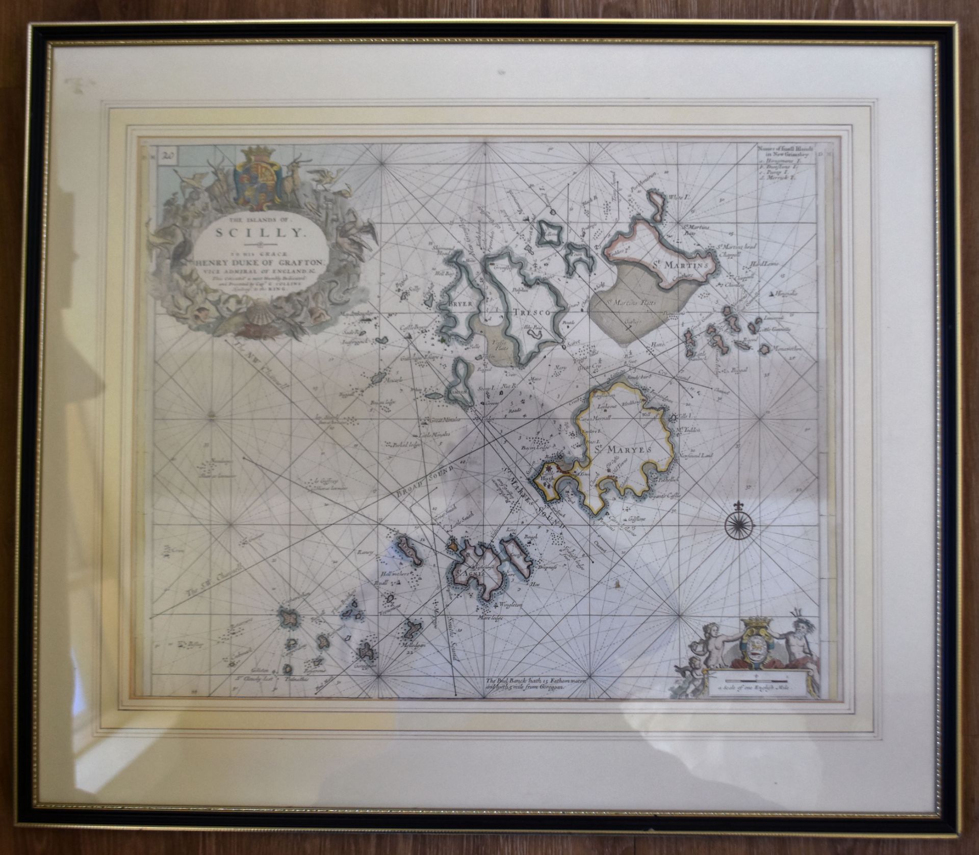 Map of The Isles of Scilly by Captain Greenville Collins c. 1774