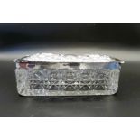 Victorian Cut Glass Sterling Silver Lid Dressing Table Box Birmingham 1903