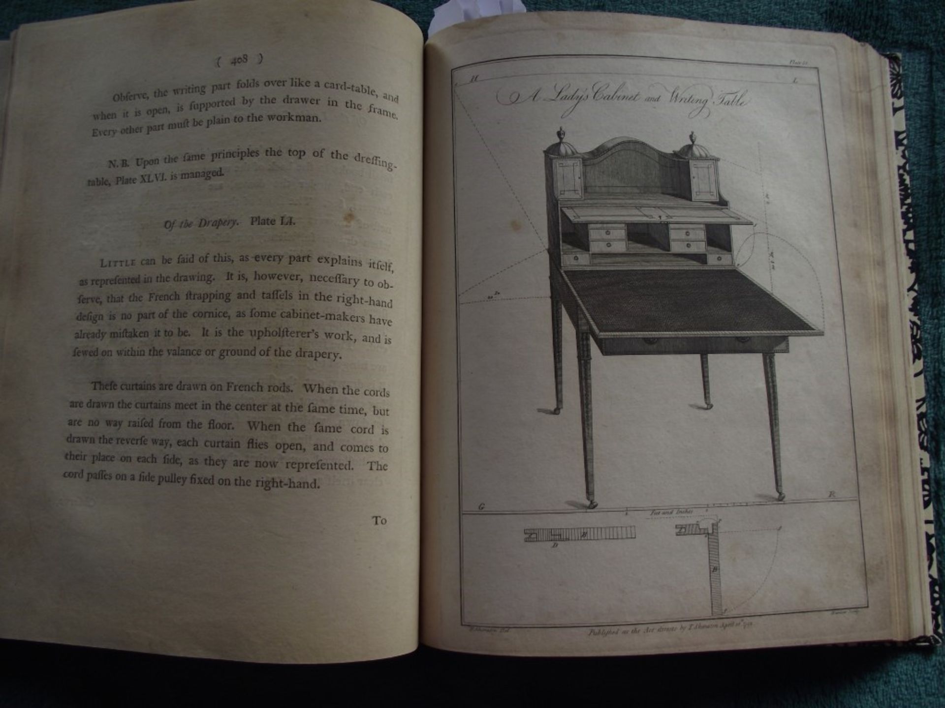 The Cabinet-Maker and Upholsterer's Drawing Book In Three Parts by T. Sheraton, Cabinet Maker - 1... - Image 13 of 38