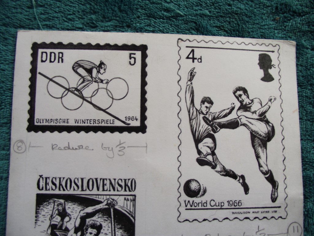 Orig. Drawings of Various National Sporting Stamps - B.l. Kearley Ltd.- Pre 1972 - Image 4 of 13