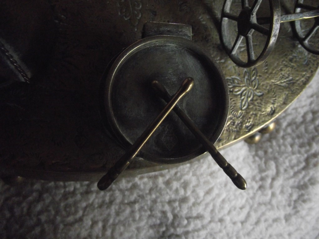 Victorian Brass Inkwell Desk Set - Military Theme - Lozenge Mark 13th January 1883 - Image 9 of 32
