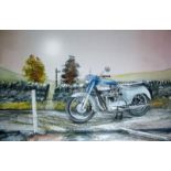 Triumph T110 650 Motorbike Extra Large Metal Wall Art