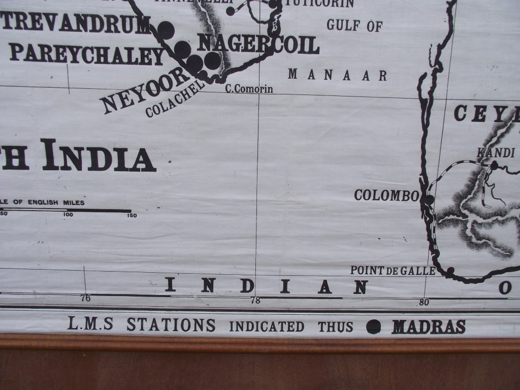 Rare - South India Cloth Map - G.W. Bacon & Co. - Showing LMS Stations - Circa 1900 - Image 2 of 10