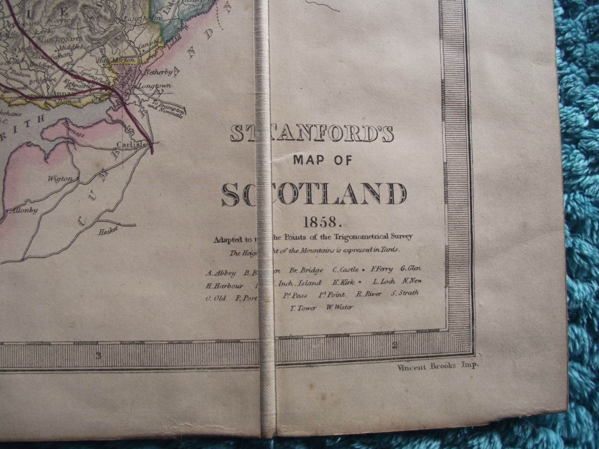 Stanford's Road and Railway Map of Scotland - 1858 - 24 Panels Laid On Linen - Image 3 of 25