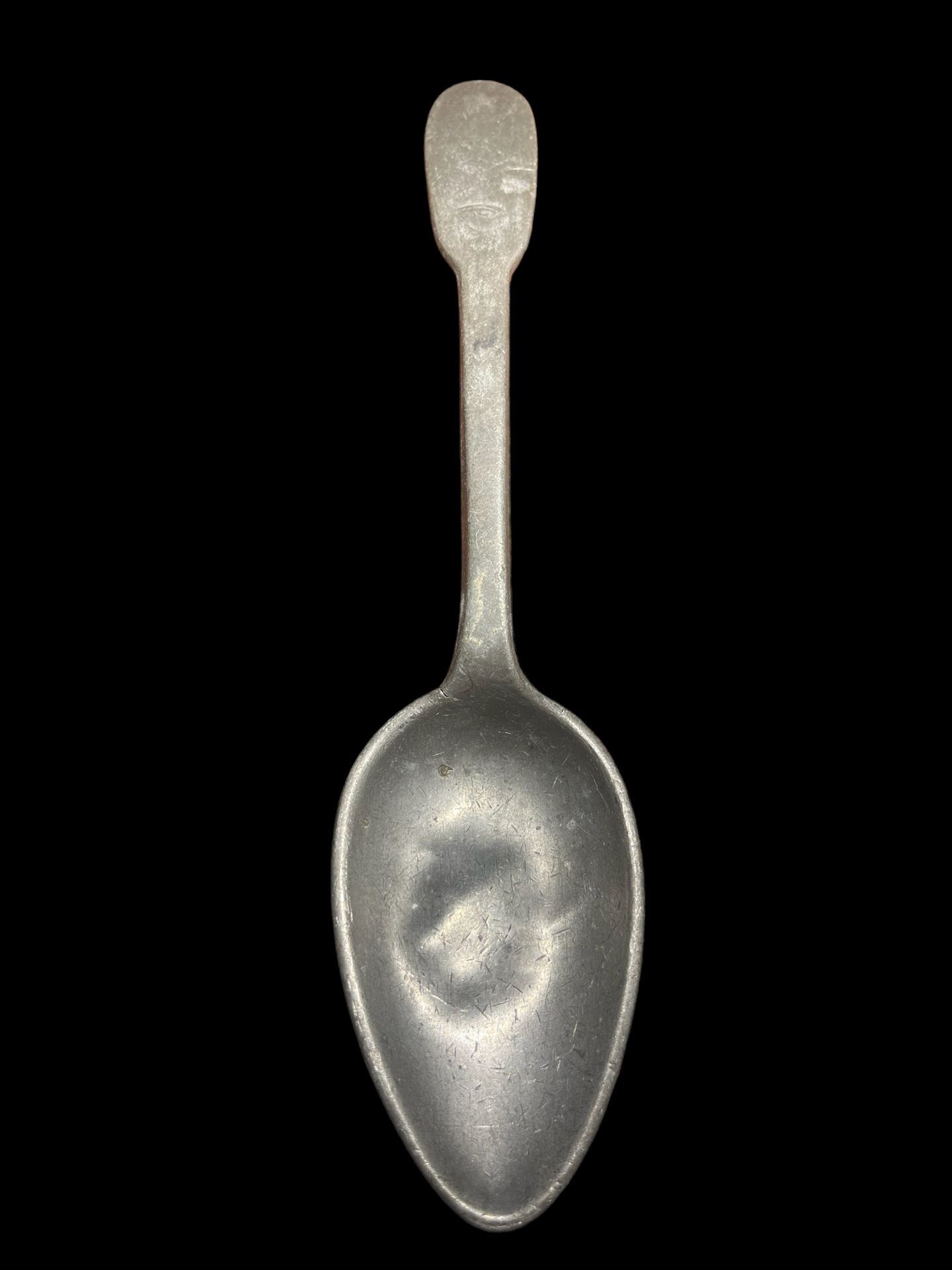 Early Canadian Montreal Pewter Spoon, 18th Century