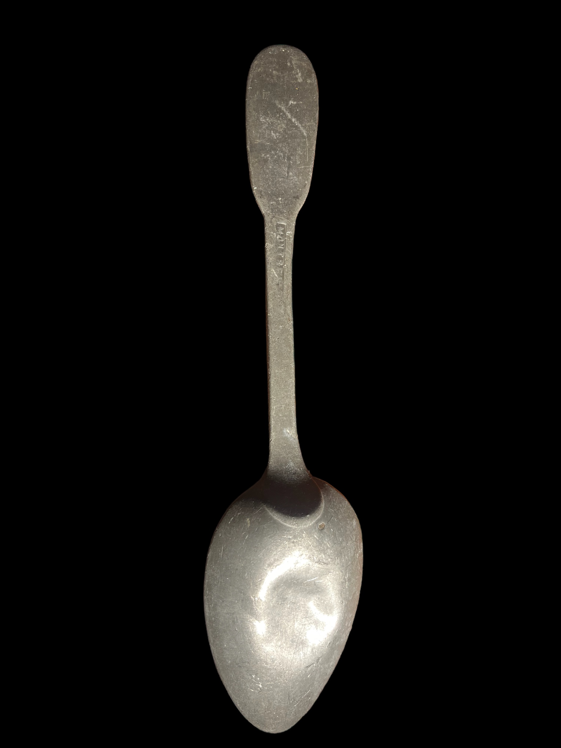 Early Canadian Montreal Pewter Spoon, 18th Century - Image 3 of 4