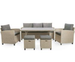 Rattan Furniture Set (Box 1 of 3 Only) Sofa and Chairs Only (Back Cushions For Chairs Not Include...