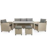 Rattan Furniture Set (Box 1 of 3 Only) Sofa and Chairs Only (Back Cushions For Chairs Not Include...
