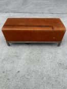 Vintage Look Leather Foot Stool 113*44*44cm Sourced From Luxury House Clearance