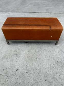 Vintage Look Leather Foot Stool 113*44*44cm Sourced From Luxury House Clearance