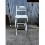 White Metal High Chair