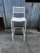 White Metal High Chair