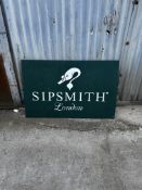 Sipsmith London Wooden Painted Sign 102*84cm Sourced From Luxury House Clearance