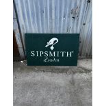 Sipsmith London Wooden Painted Sign 102*84cm Sourced From Luxury House Clearance