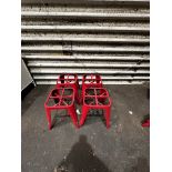 4 x Metal Stool Seat Not Upholstered (47*33*33cm)