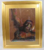 Original Artwork Pastel Gorilla By Kate Rees