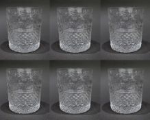 Set of 6 Stuart "Beaconsfield" Cut Crystal Tumblers