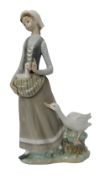 Lladro Girl With Geese Figurine