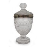 Regency Rock Crystal Silver Mounted Jar & Cover By Matthew Boulton