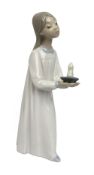Lladró Figurine Girl In Nightdress With Chamberstick