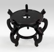 Chinese Lacquered Carved Wood Stand