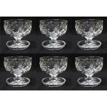 Set of 6 Vintage Cut Glass Crystal Sundae Dishes