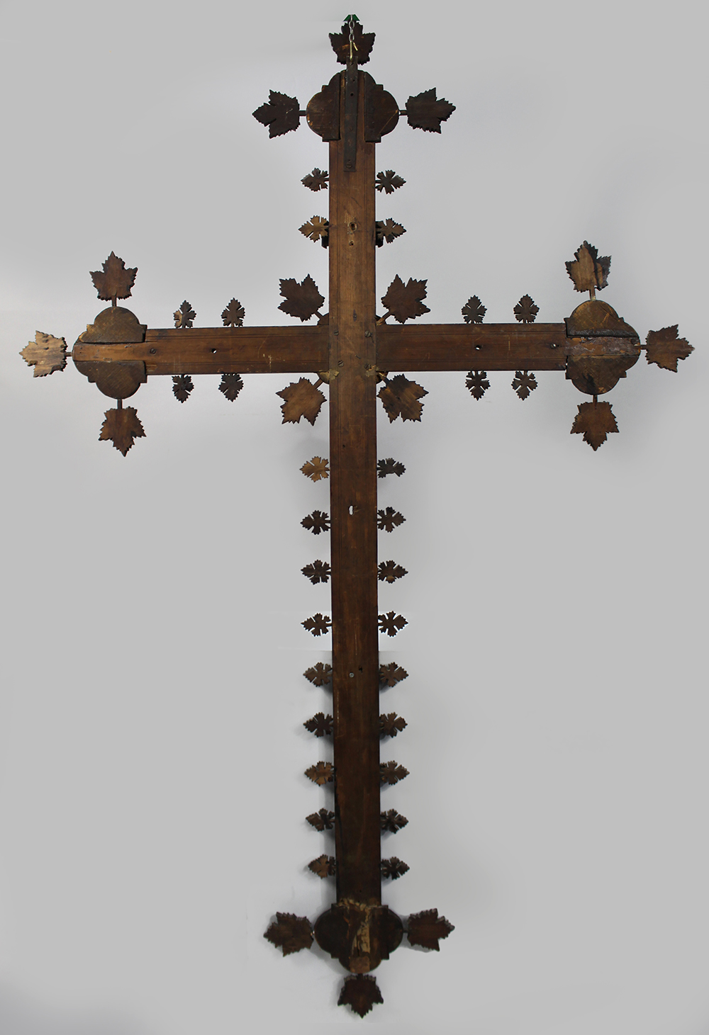 Large Antique 19th c. Carved Black Forest 6ft Cross - Image 10 of 10