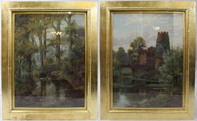 Pair of English Landscape Paintings By Henry Thomas Jarman (1871–1956)