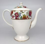 Royal Worcester Coffee Pot Chinese Garden Pattern