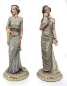 Pair of Art Deco Style Vintage Figurines