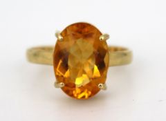 Vintage Topaz 18ct Gold Ring