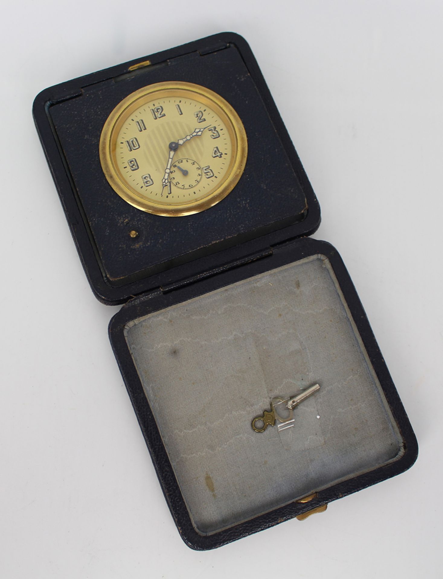 Art Deco Cased Travel Clock - Image 3 of 4