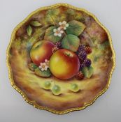 Royal Worcester Hand Painted Fruit Plate By David Fuller