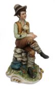 Capodimonte Shepherd Boy Figurine