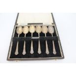 Cased Set of 6 Solid Silver Tea Spoons Chester 1941