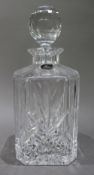 Vintage Royal Doulton Crystal Square Shaped Spirit Decanter