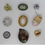 Set of 9 Vintage Brooches