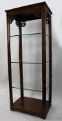 Mahogany Glazed Oriental Display Stand