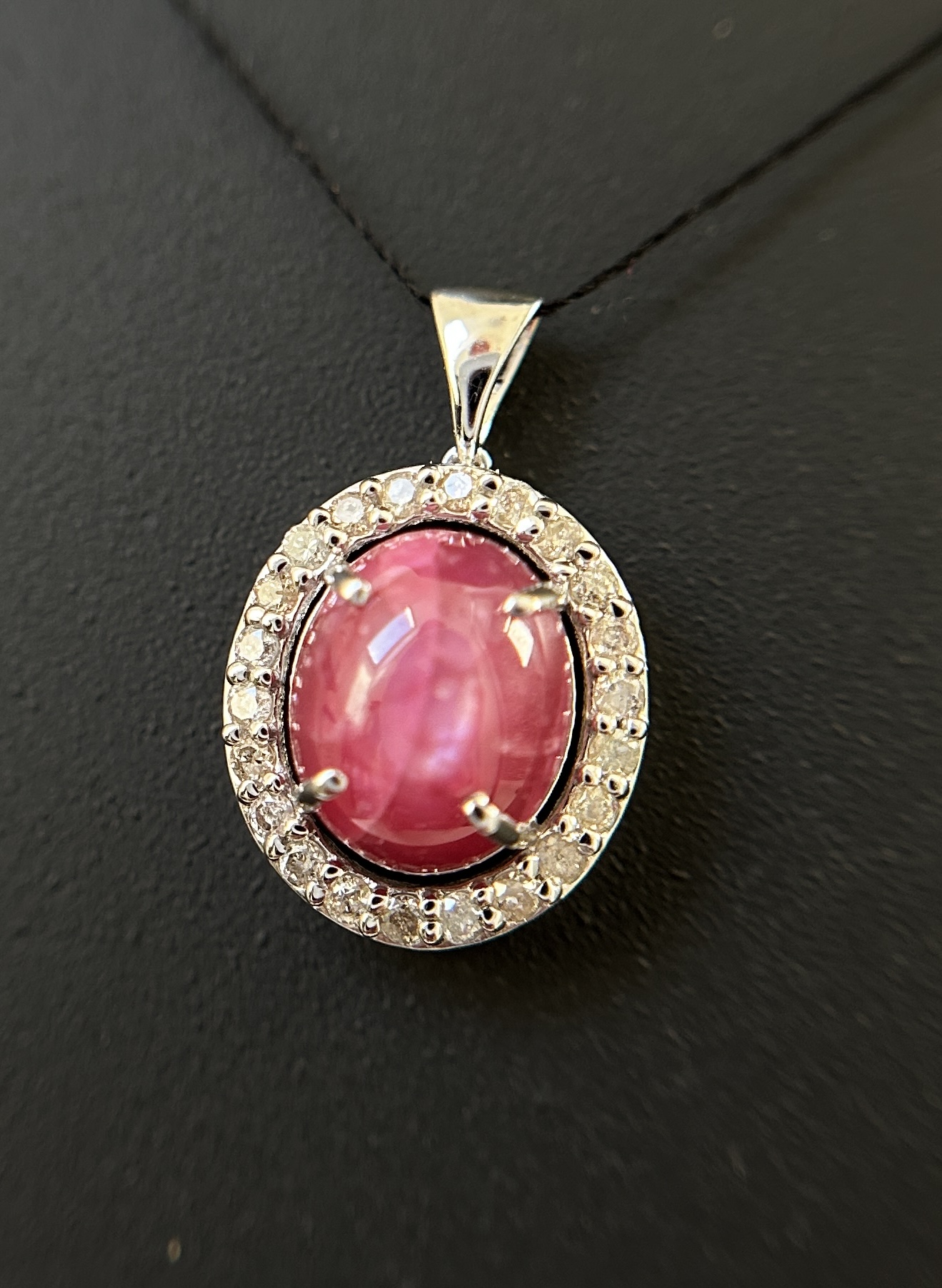 Beautiful Natural Star Ruby Pendant 2.35Ct With Natural Diamonds & 18k Gold - Image 6 of 10