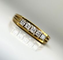 Beautiful Natural 0.18 CT VS Diamond Ring With 18k Gold