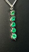 Beautiful Natural Emerald Pendant With Platinum 950